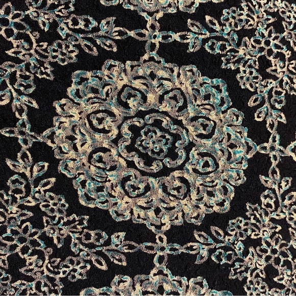 Coldwater Creek BOHO Blouse Top with Ruffle Sleeve MANDALA Small EUC Luminescent - Picture 5 of 7